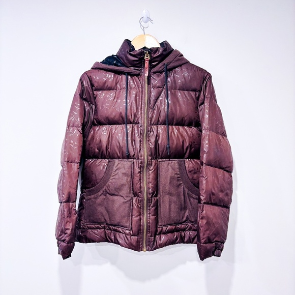 WOOLRICH Brown floral puffer coat - Picture 1 of 9